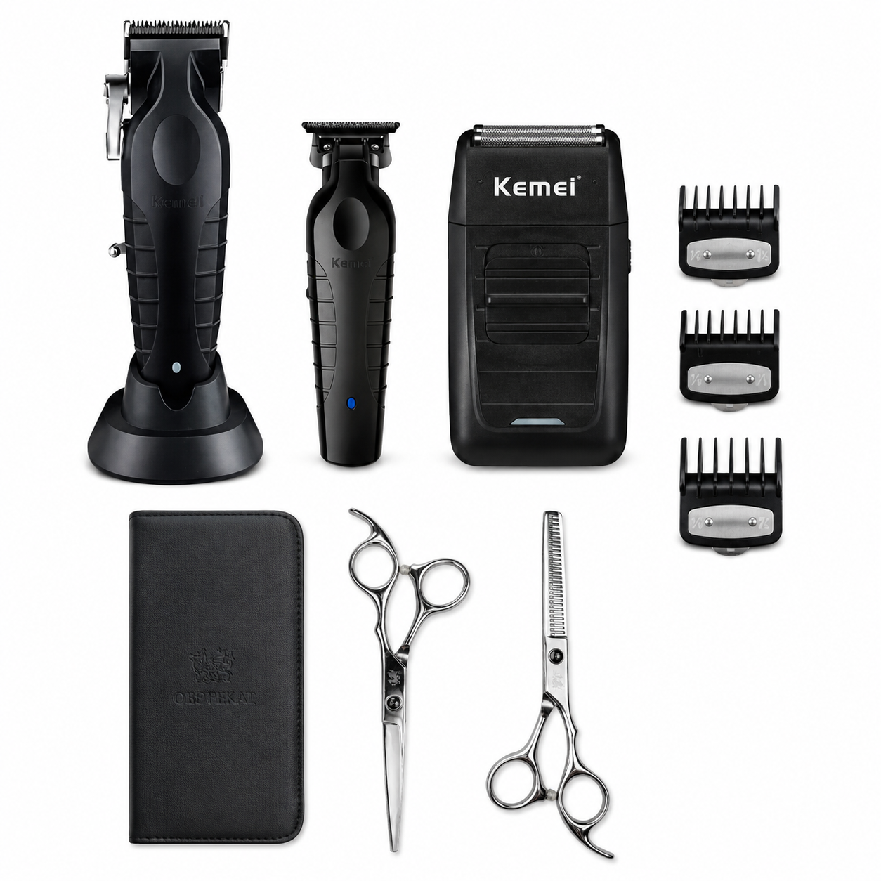 Combo Barber Kemei Inicio Plus